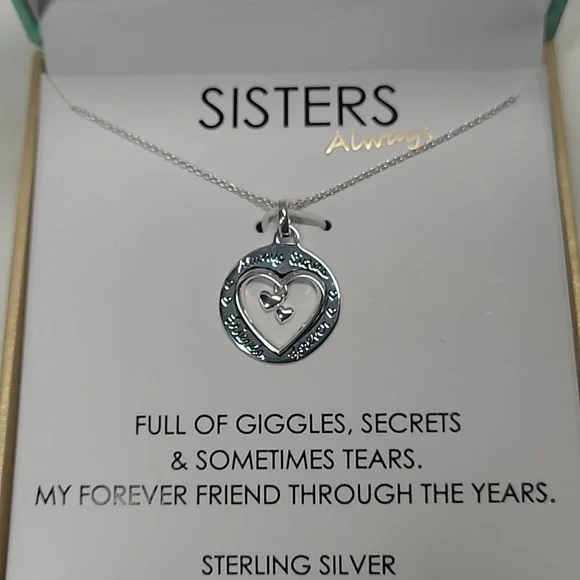FootNotes Sterling Silver Sisters Always Necklace - Picture 7 of 7